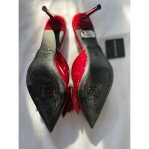 Nicole Miller New York Red Heels With Bow Size 6